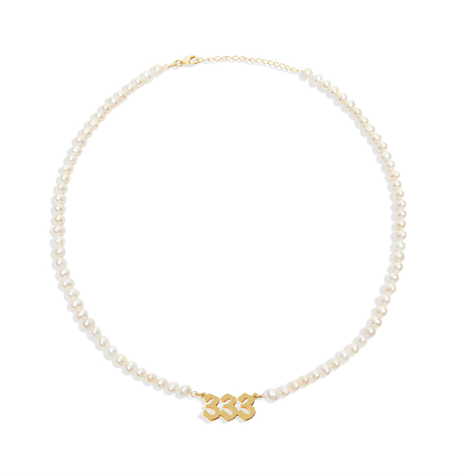 Pearl Angel Number Necklace