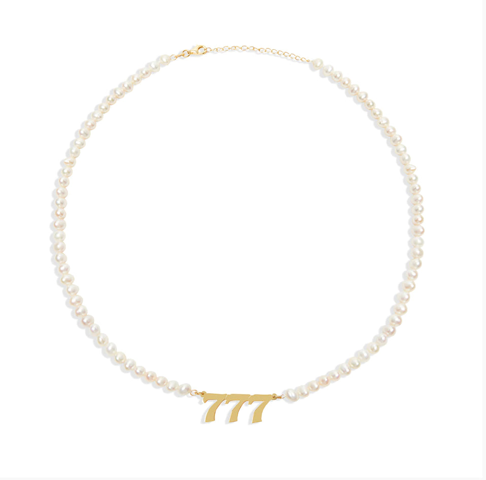 Pearl Angel Number Necklace