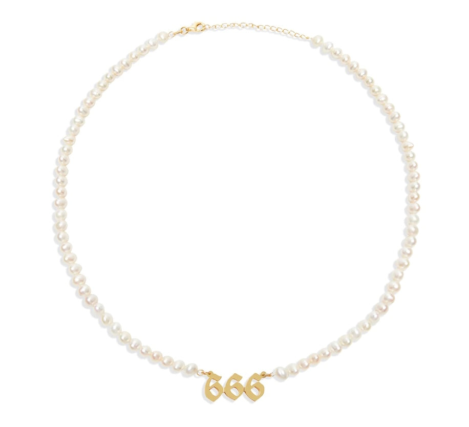 Pearl Angel Number Necklace