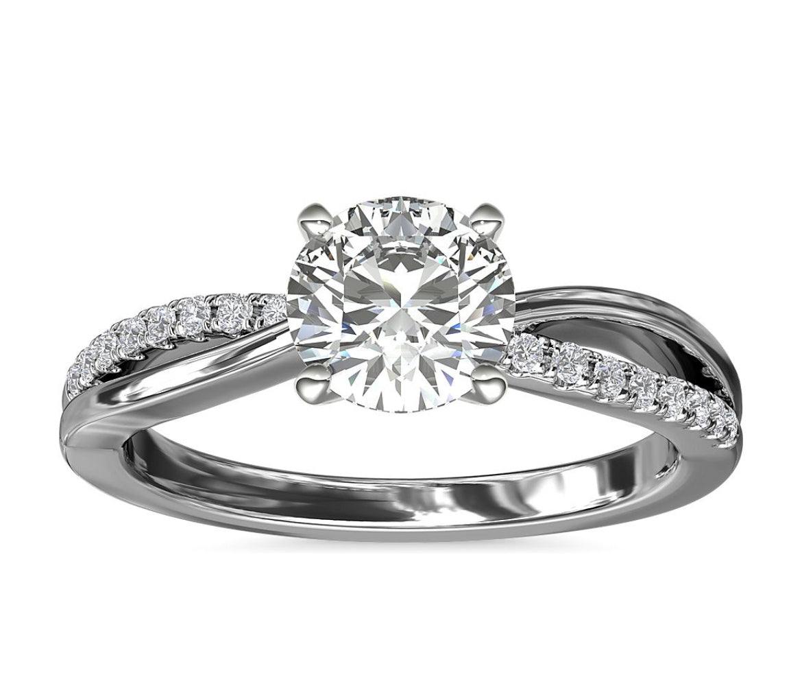 Twist Zirconia Diamond Ring