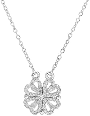 Four Leaf Clover Heart Necklace