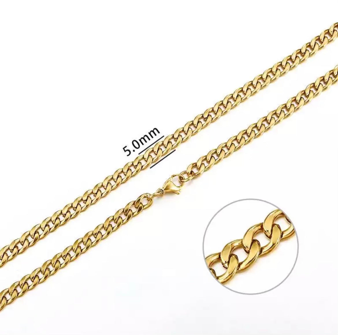 Cuban Link Gold and Silver Chain