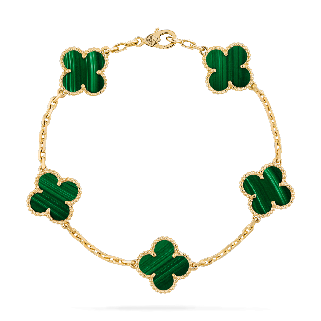 Green Malachite Clover Bracelet