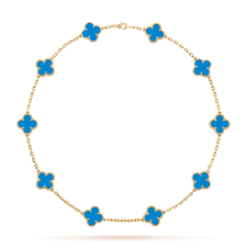 Blue Clover Necklace