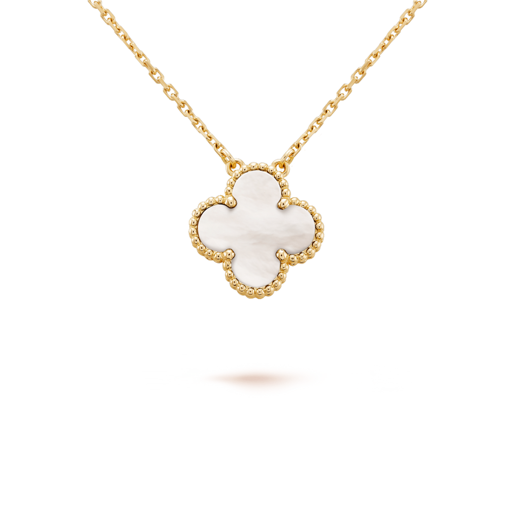 White Single Clover Pendant