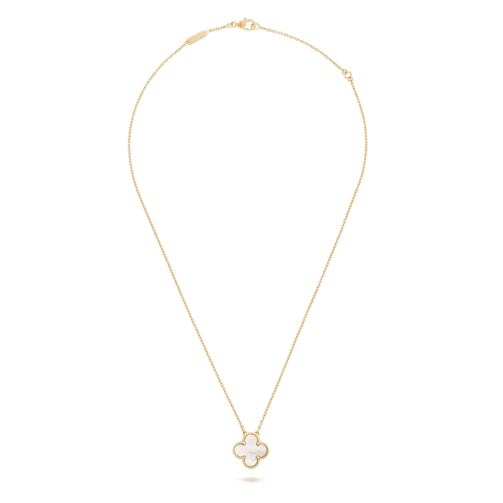 White Single Clover Pendant