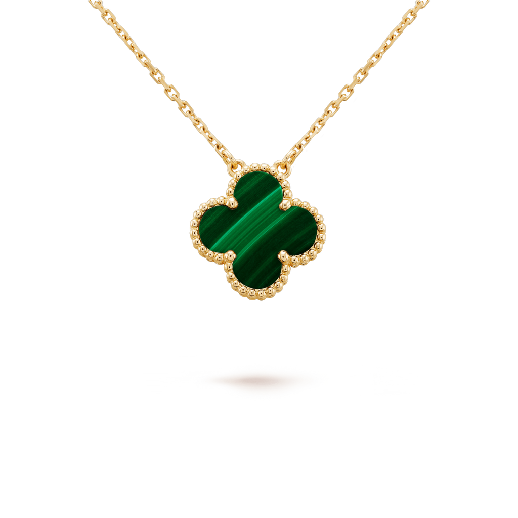Green Malachite Single Clover Pendant