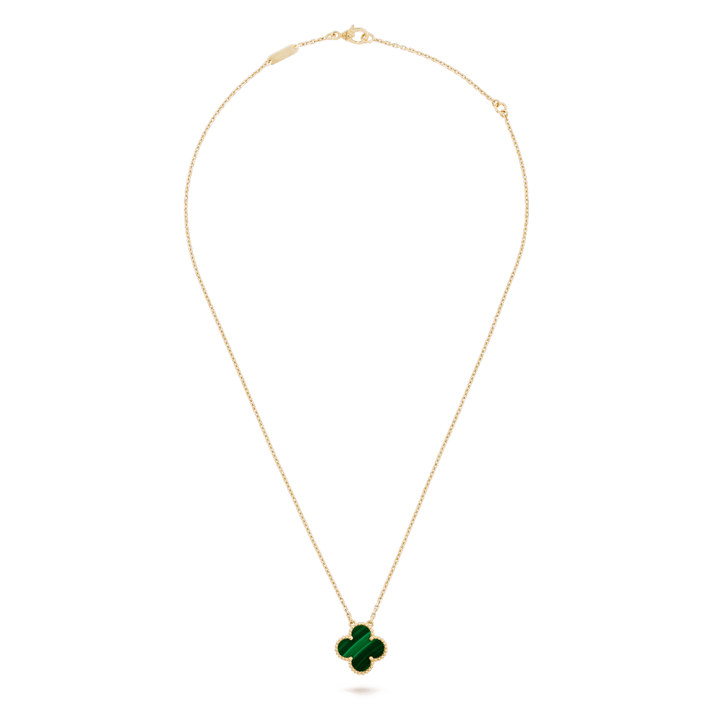 Green Malachite Single Clover Pendant