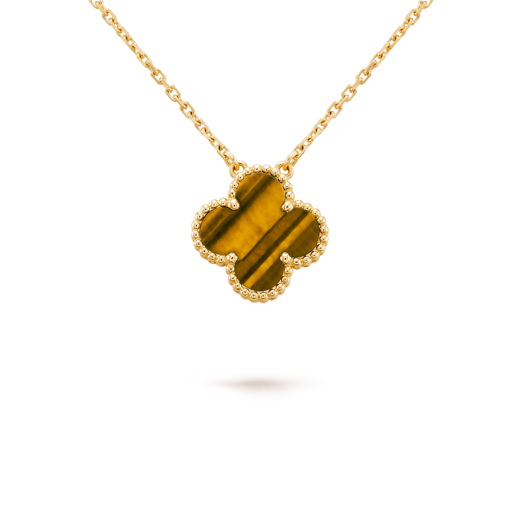 Tiger Eye Single Clover Bracelet