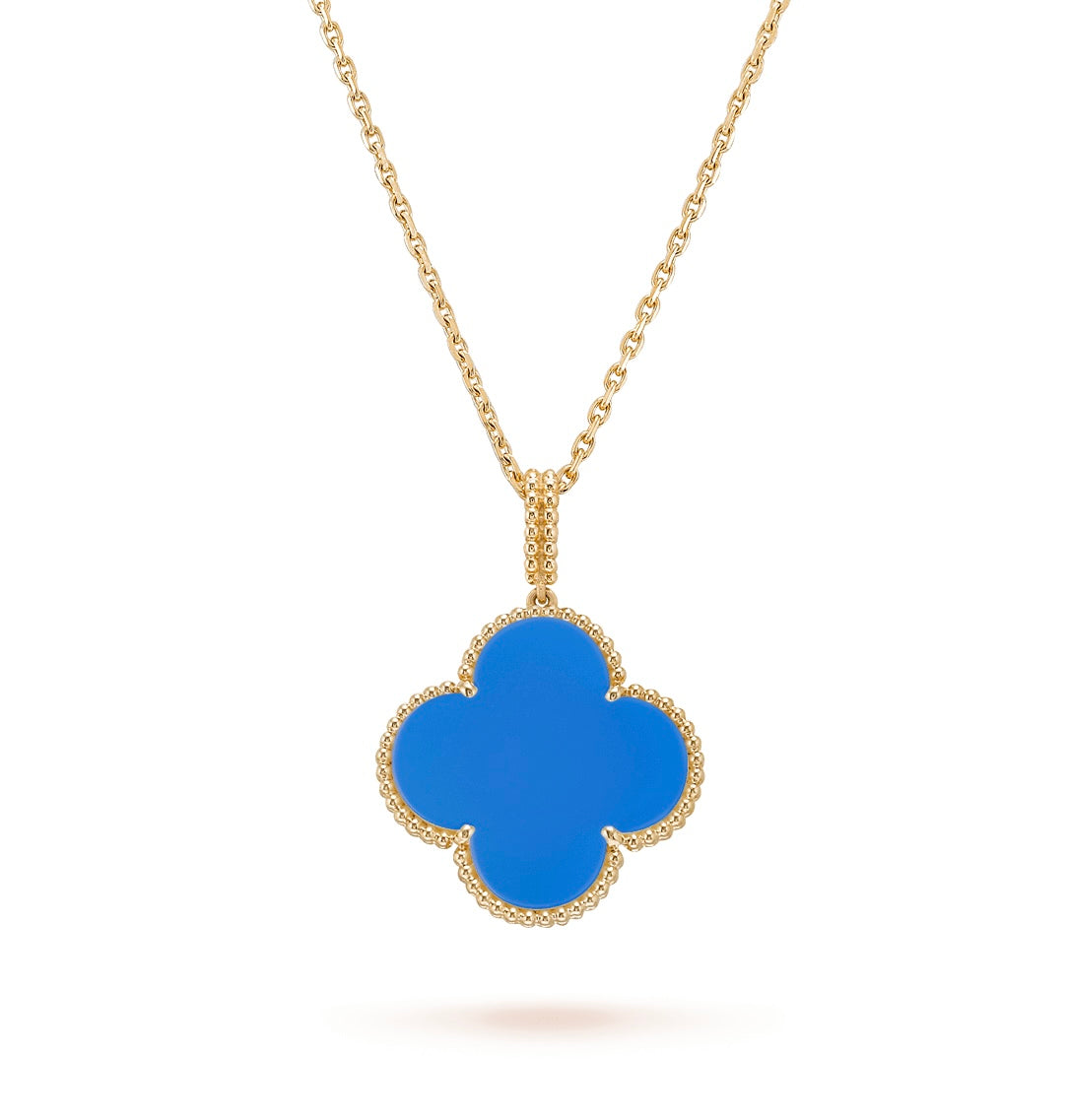 Blue Single Clover Pendant