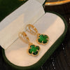 Emerald Clover Earrings