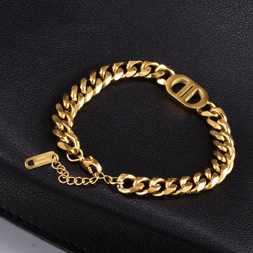 Double D Chain Bracelet