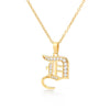 Old English Capital Initial Necklace