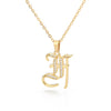 Old English Capital Initial Necklace