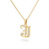 Old English Capital Initial Necklace