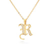 Old English Capital Initial Necklace