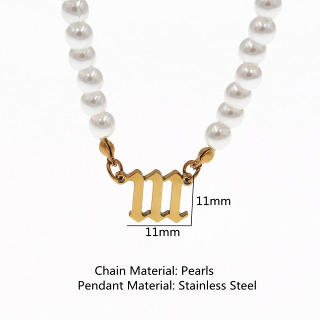 Pearl Angel Number Necklace