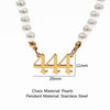 Pearl Angel Number Necklace