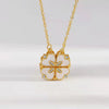 Four Leaf Clover Heart Necklace